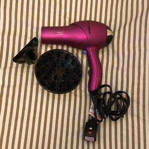 Infiniti Pro by Conair Magenta Hair Dryer with Diffuser & Concentrator